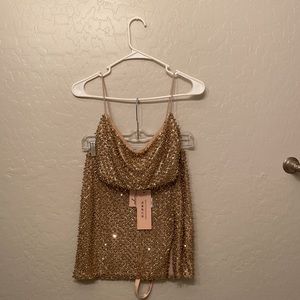 OH POLLY-Gold matching skirt set-Size 4